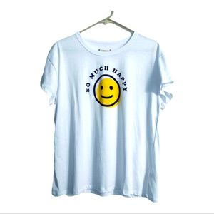 NEW The Happy Planner Happy Face Short Sleeve Cotton Graphic Tee Size M
